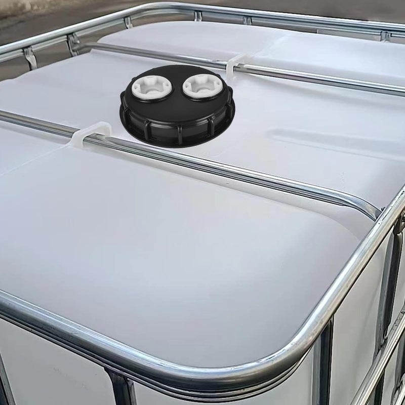DVECUE IBC Tote Lids Water Tank Caps IBC Tank Lids 6.5-Inch with 2" Plug Fine Thread for Schutz - Image 5
